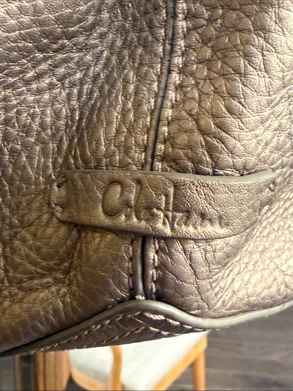 Cole Haan Pebbled Leather Drawstring Hobo in Taupe Brown - Picture 8 of 15